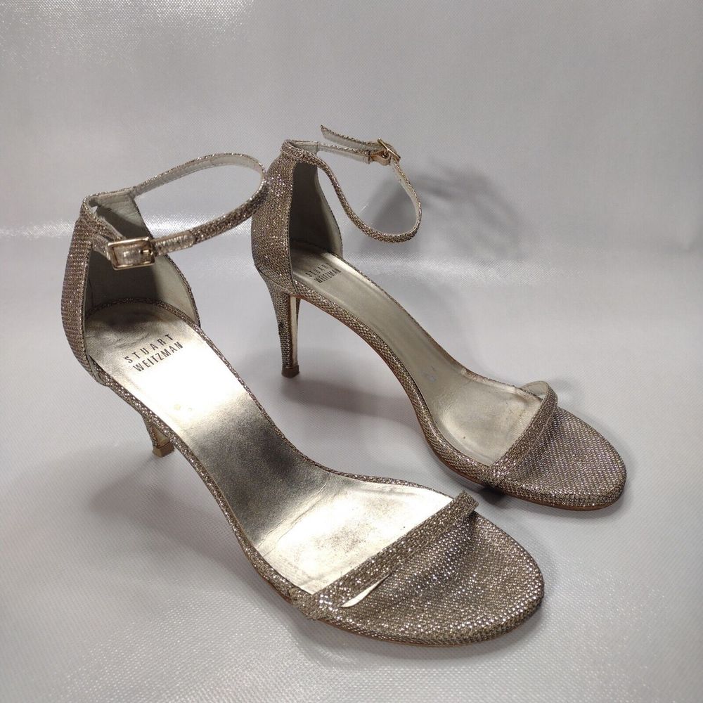 Stuart Weitzman Silver Heels - Picture 2 of 10